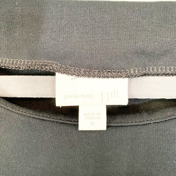 J. Jill ponte tunic black elbow sleeves‎ tunic length stretch top - Size Medium - Picture 3 of 7